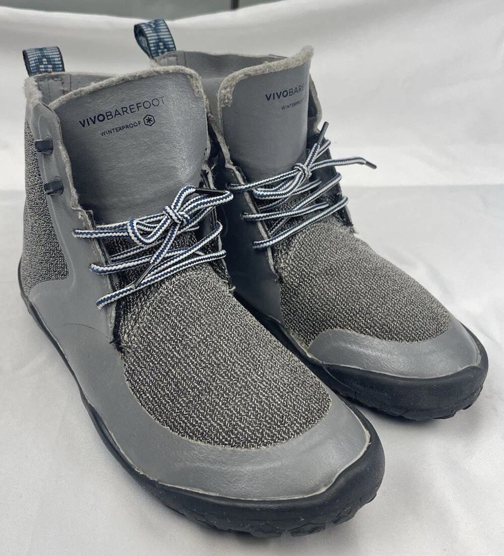 Vivobarefoot Saami Lite Hiking Boots Womens (36L) Gray Lace-Up Waterproof Ankle